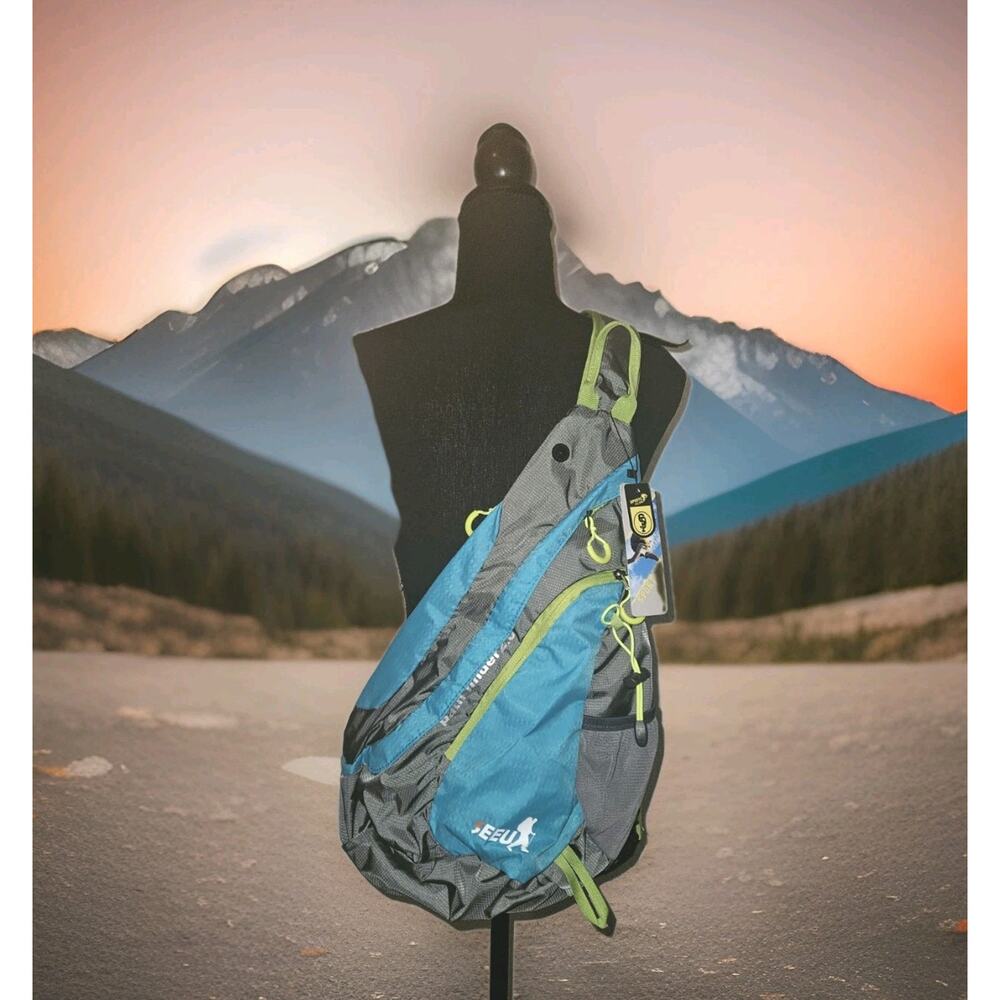 NWT SEEU Gray Blue Sling Bag Backpack Ultralight Shoulder/Chest Pathfinder 2.0
